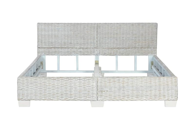Sängynrunko harmaa luonnollinen rottinki 160x200 cm - Harmaa - Huonekalut - Sänky - Sänkykehikot & sängynrungot