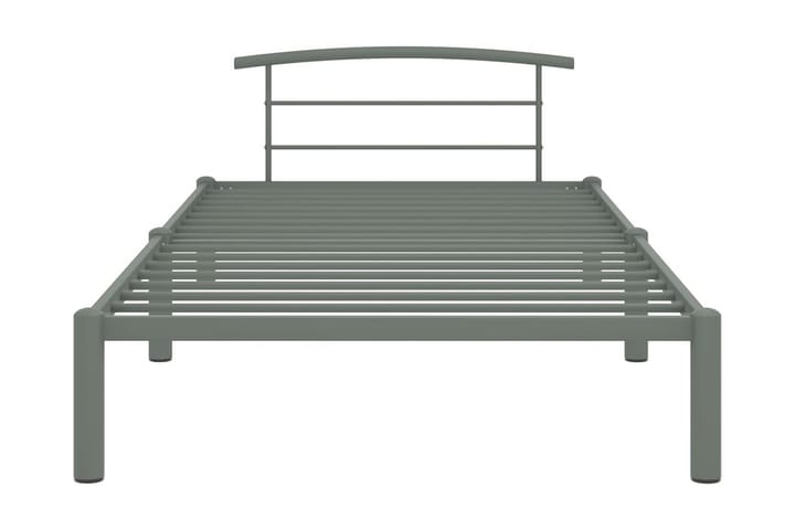 Sängynrunko harmaa metalli 100x200 cm - Harmaa - Sänkykehikot & sängynrungot