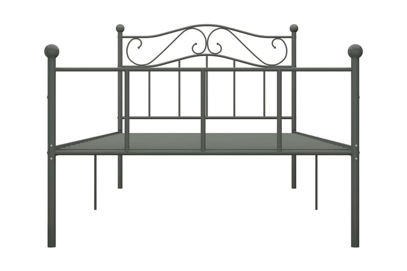 Sängynrunko harmaa metalli 100x200 cm - Huonekalut - Sänky - Sänkykehikot & sängynrungot