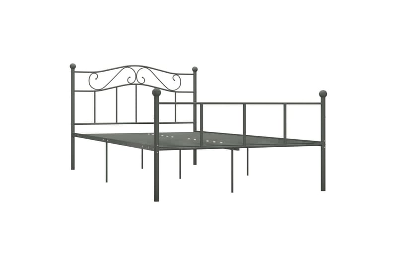 Sängynrunko harmaa metalli 120x200 cm - Harmaa - Huonekalut - Sänky - Sänkykehikot & sängynrungot