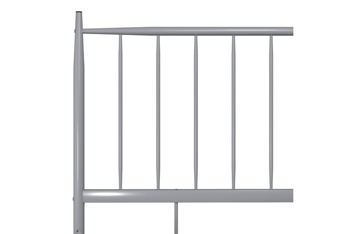 Sängynrunko harmaa metalli 120x200 cm - Harmaa - Sänkykehikot & sängynrungot