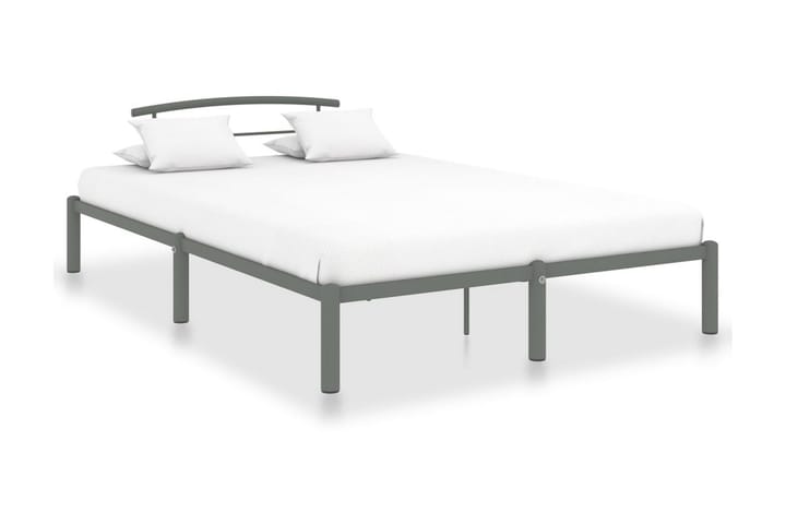 Sängynrunko harmaa metalli 140x200 cm - Harmaa - Sänkykehikot & sängynrungot