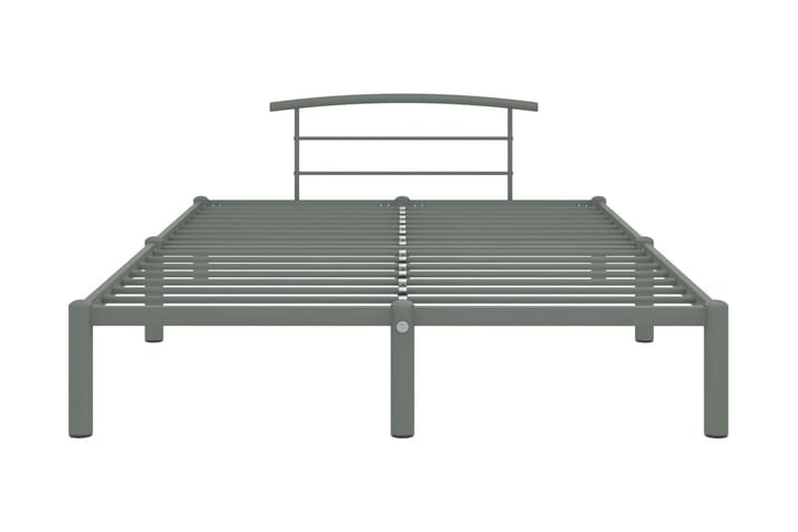 Sängynrunko harmaa metalli 140x200 cm - Harmaa - Sänkykehikot & sängynrungot