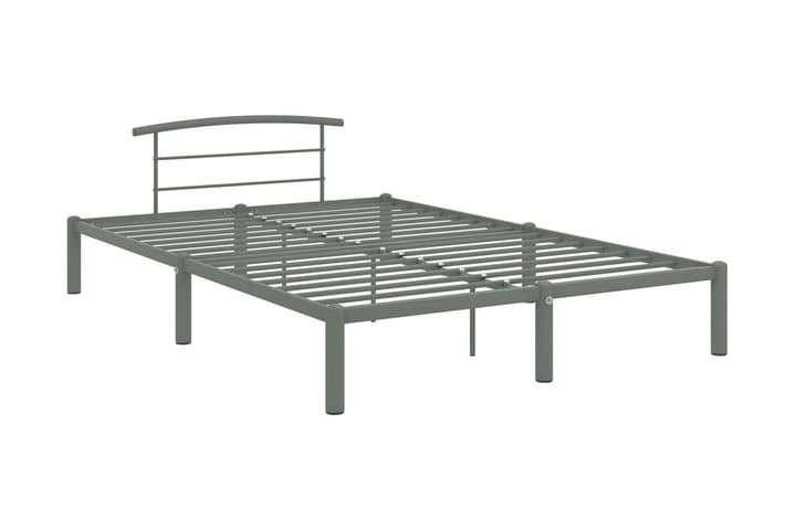 Sängynrunko harmaa metalli 160x200 cm - Harmaa - Sänkykehikot & sängynrungot