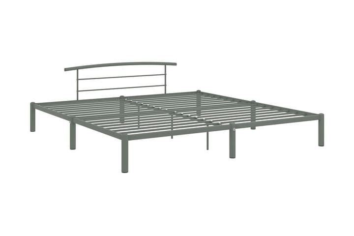 Sängynrunko harmaa metalli 180x200 cm - Harmaa - Sänkykehikot & sängynrungot