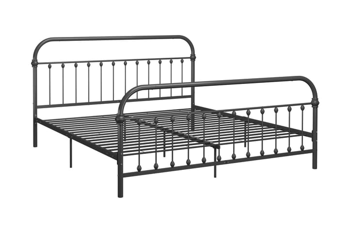 Sängynrunko harmaa metalli 180x200 cm - Sänkykehikot & sängynrungot