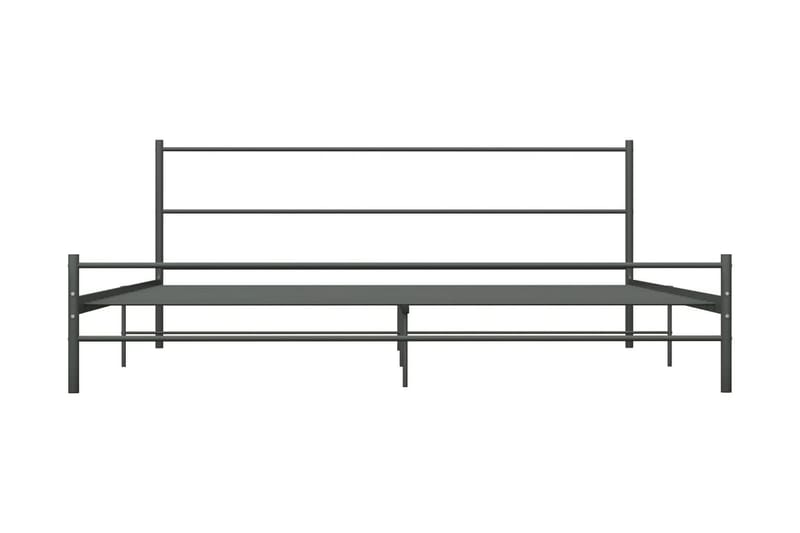 Sängynrunko harmaa metalli 200x200 cm - Harmaa - Huonekalut - Sänky - Sänkykehikot & sängynrungot