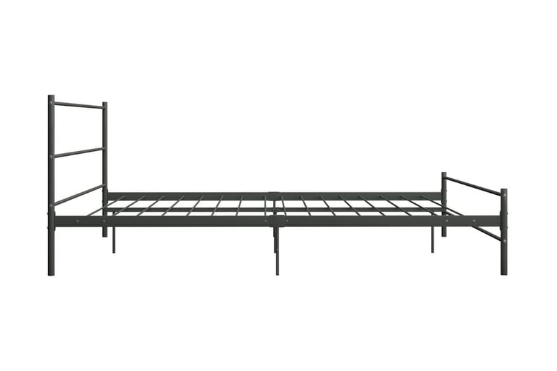 Sängynrunko harmaa metalli 200x200 cm - Harmaa - Huonekalut - Sänky - Sänkykehikot & sängynrungot