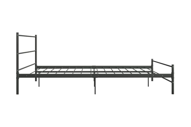 Sängynrunko harmaa metalli 200x200 cm - Harmaa - Sänkykehikot & sängynrungot