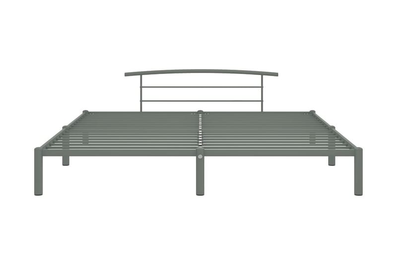 Sängynrunko harmaa metalli 200x200 cm - Harmaa - Huonekalut - Sänky - Sänkykehikot & sängynrungot