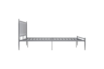 Sängynrunko harmaa metalli 200x200 cm - Harmaa - Huonekalut - Sänky - Sänkykehikot & sängynrungot