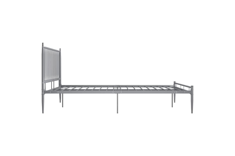 Sängynrunko harmaa metalli 200x200 cm - Harmaa - Huonekalut - Sänky - Sänkykehikot & sängynrungot