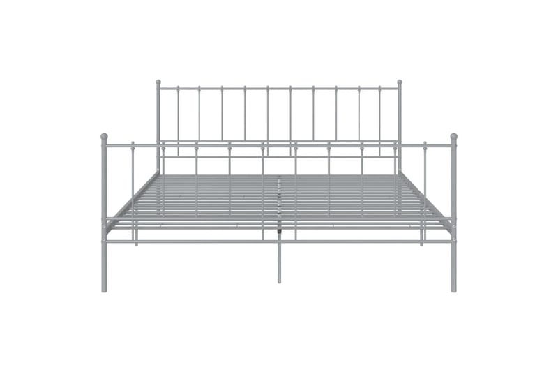 Sängynrunko harmaa metalli 200x200 cm - Huonekalut - Sänky - Sänkykehikot & sängynrungot