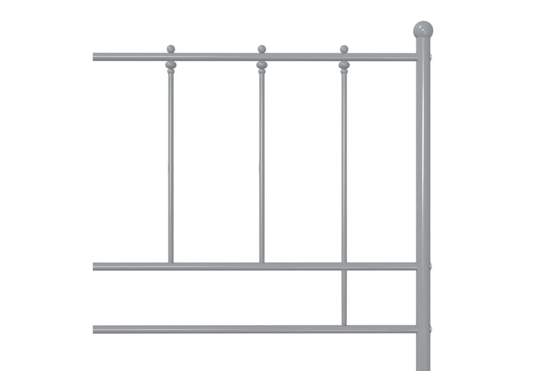 Sängynrunko harmaa metalli 200x200 cm - Huonekalut - Sänky - Sänkykehikot & sängynrungot