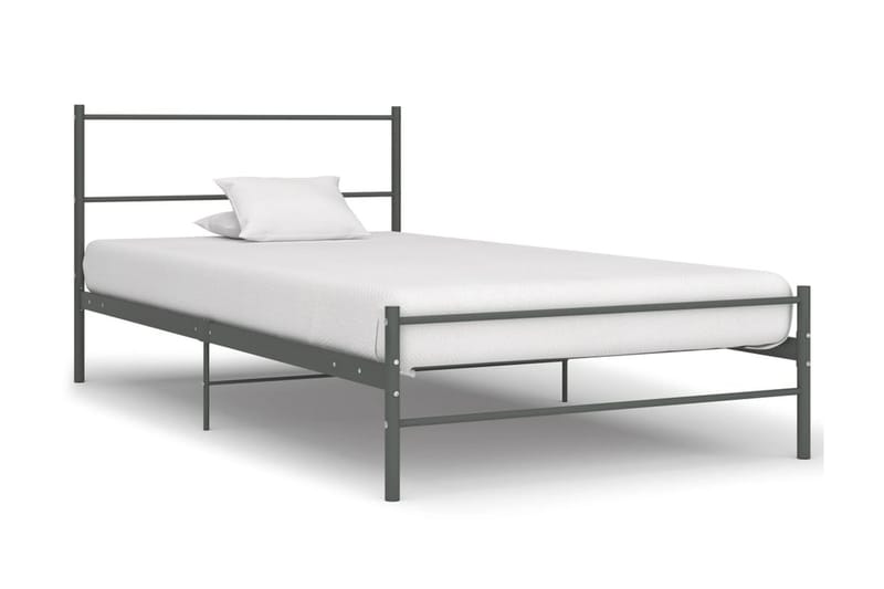 Sängynrunko harmaa metalli 90x200 cm - Harmaa - Huonekalut - Sänky - Sänkykehikot & sängynrungot