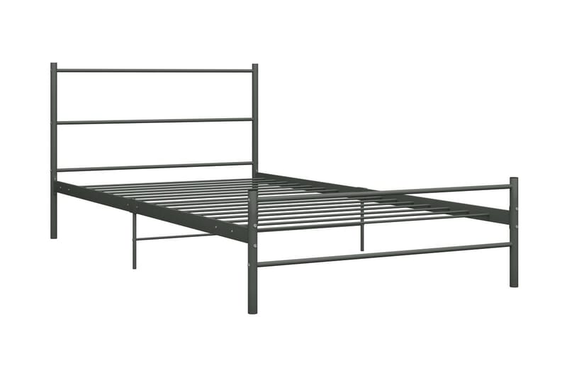 Sängynrunko harmaa metalli 90x200 cm - Harmaa - Huonekalut - Sänky - Sänkykehikot & sängynrungot