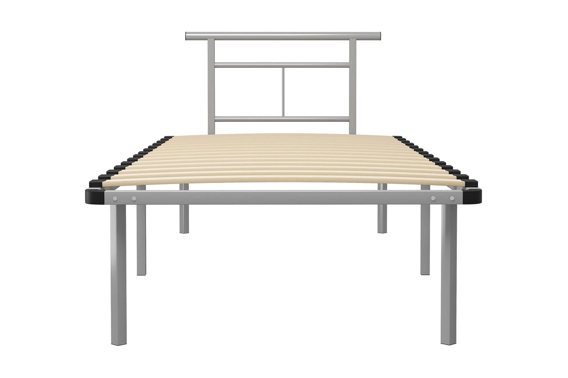 Sängynrunko harmaa metalli 90x200 cm - Huonekalut - Sänky - Sänkykehikot & sängynrungot