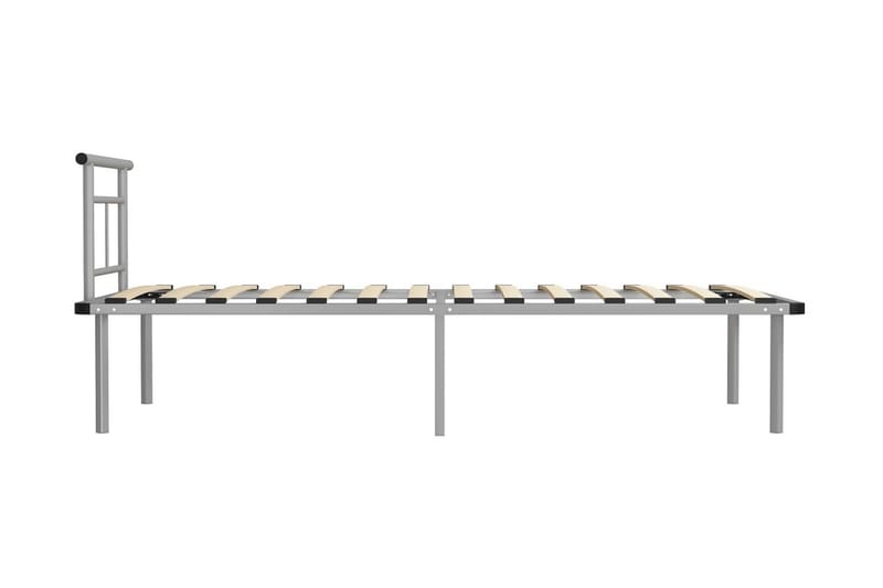 Sängynrunko harmaa metalli 90x200 cm - Huonekalut - Sänky - Sänkykehikot & sängynrungot