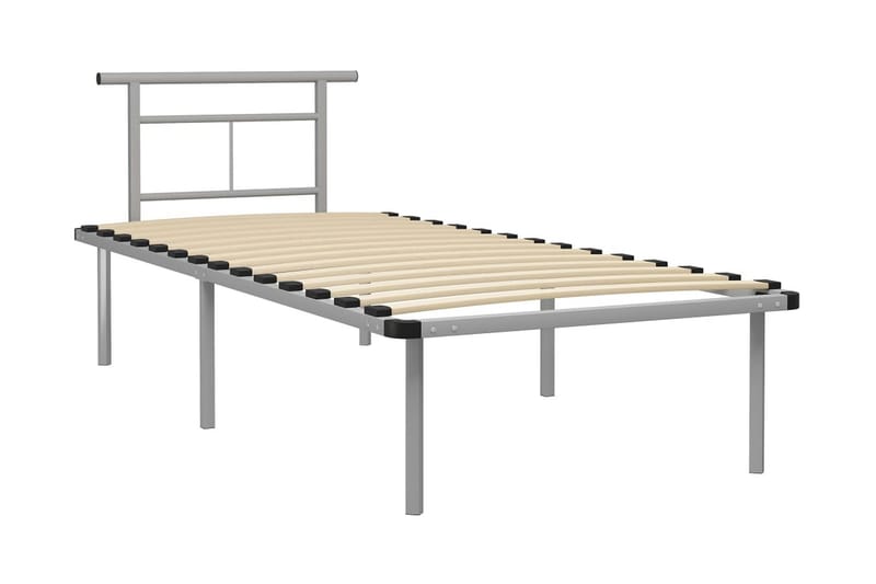 Sängynrunko harmaa metalli 90x200 cm - Huonekalut - Sänky - Sänkykehikot & sängynrungot
