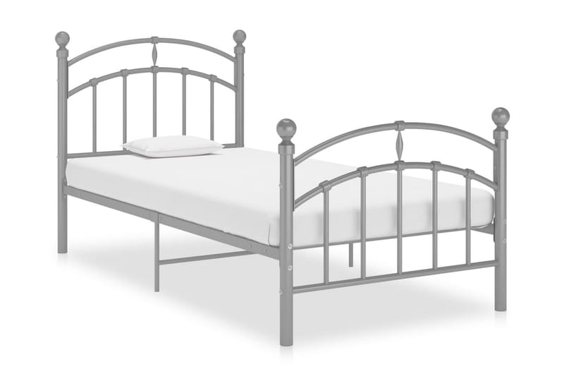 Sängynrunko harmaa metalli 90x200 cm - Huonekalut - Sänky - Sänkykehikot & sängynrungot