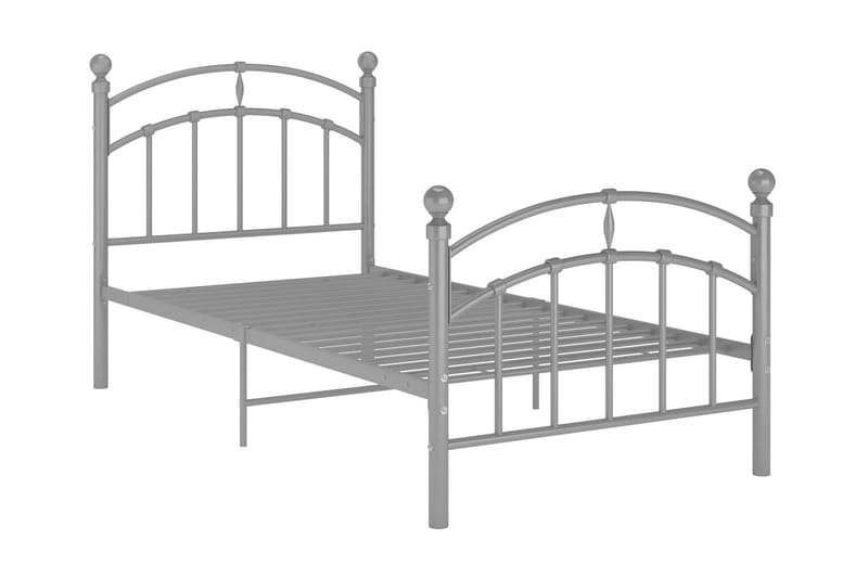 Sängynrunko harmaa metalli 90x200 cm - Huonekalut - Sänky - Sänkykehikot & sängynrungot