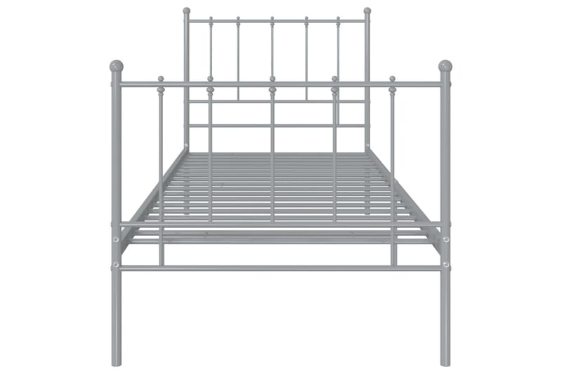 Sängynrunko harmaa metalli 90x200 cm - Huonekalut - Sänky - Sänkykehikot & sängynrungot
