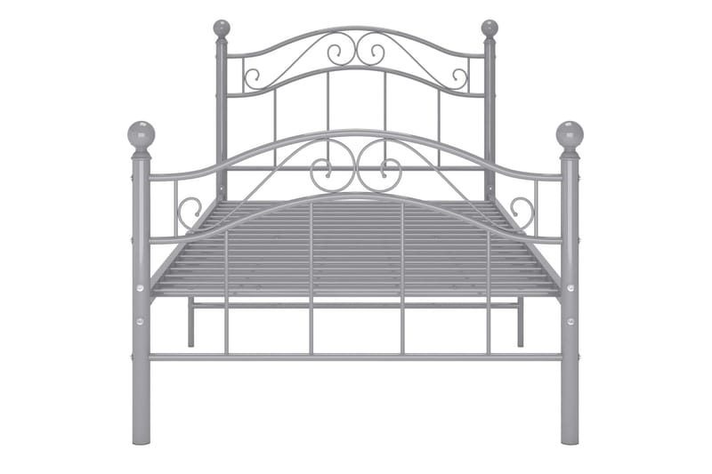 Sängynrunko harmaa metalli 90x200 cm - Huonekalut - Sänky - Sänkykehikot & sängynrungot
