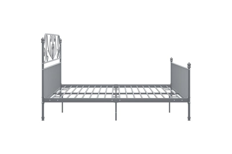 Sängynrunko harmaa metalli ja vaneri 200x200 cm - Harmaa - Huonekalut - Sänky - Sänkykehikot & sängynrungot