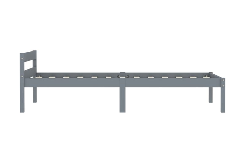 Sängynrunko harmaa täysi mänty 100x200 cm - Harmaa - Huonekalut - Sänky - Sänkykehikot & sängynrungot
