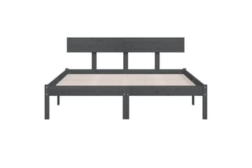 Sängynrunko harmaa täysi mänty 140x190 cm - Harmaa - Huonekalut - Sänky - Sänkykehikot & sängynrungot
