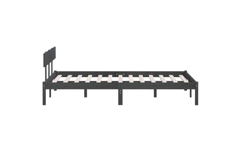 Sängynrunko harmaa täysi mänty 140x190 cm - Harmaa - Huonekalut - Sänky - Sänkykehikot & sängynrungot