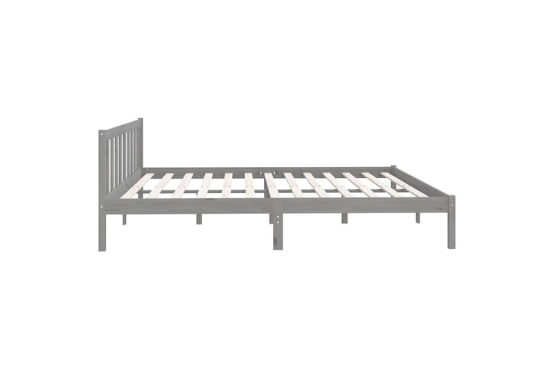 Sängynrunko harmaa täysi mänty 200x200 cm - Harmaa - Huonekalut - Sänky - Sänkykehikot & sängynrungot