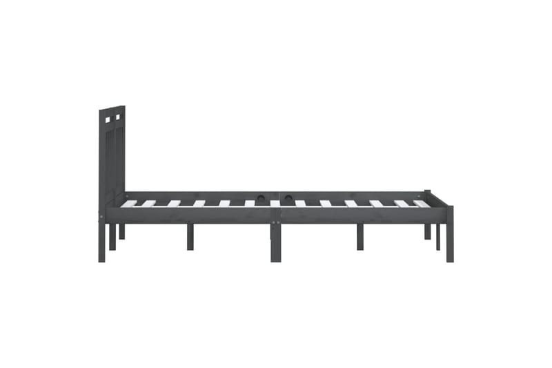 Sängynrunko harmaa täysi mänty 200x200 cm - Harmaa - Huonekalut - Sänky - Sänkykehikot & sängynrungot