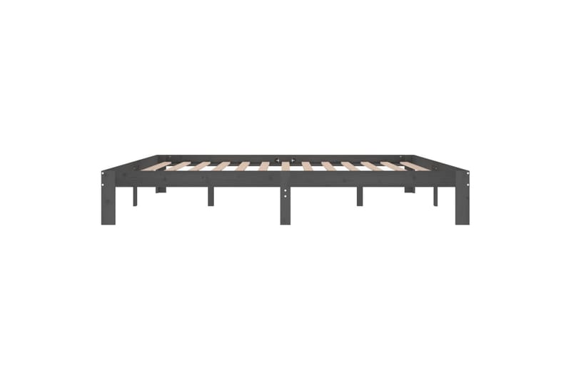 Sängynrunko harmaa täysi mänty 200x200 cm - Harmaa - Huonekalut - Sänky - Sänkykehikot & sängynrungot