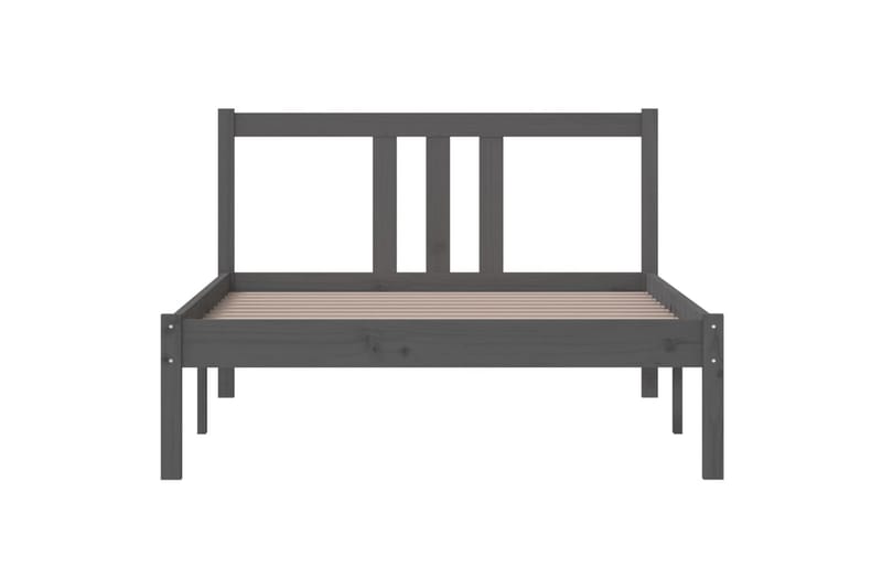 Sängynrunko harmaa täysi puu 100x200 cm - Harmaa - Huonekalut - Sänky - Sänkykehikot & sängynrungot