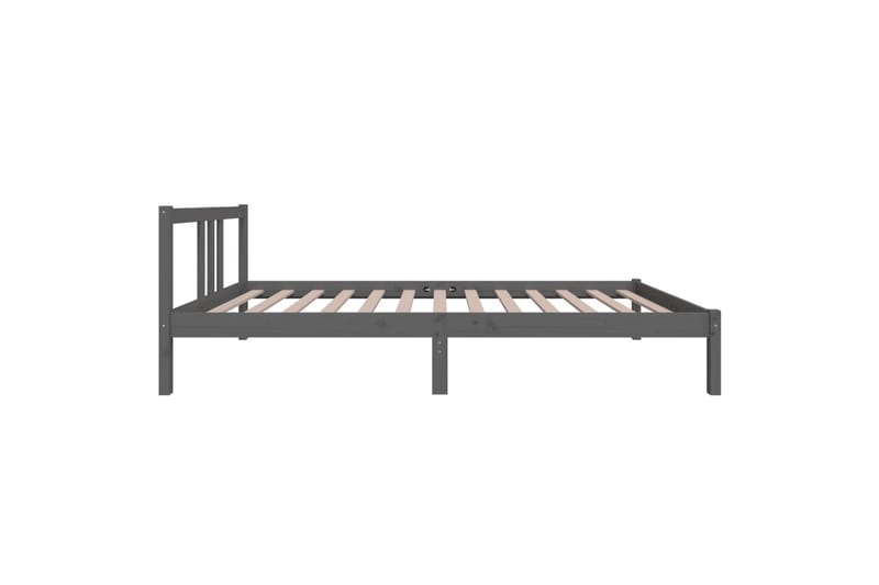Sängynrunko harmaa täysi puu 100x200 cm - Harmaa - Huonekalut - S�änky - Sänkykehikot & sängynrungot