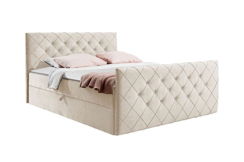 Sängynrunko Hattie 180x200 cm - Beige - Huonekalut - Sänky - Sänkykehikot & sängynrungot