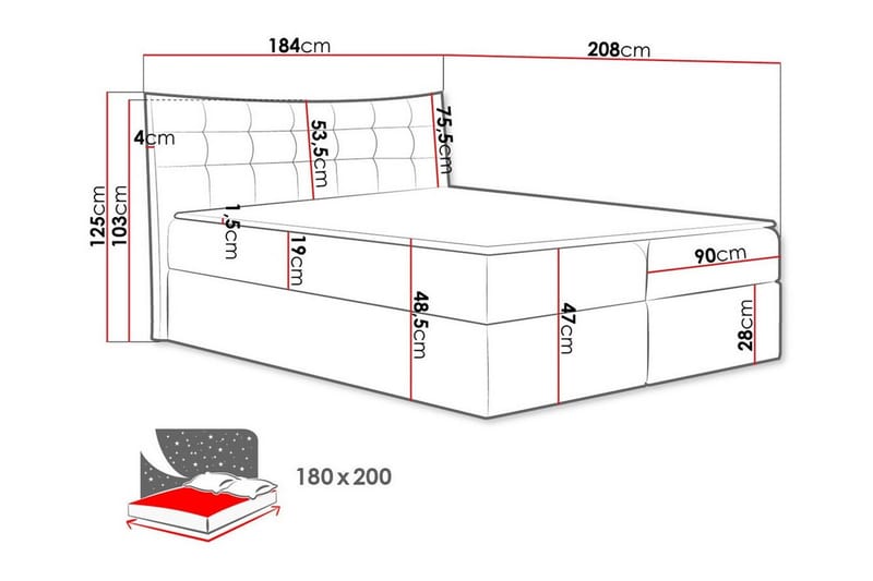 Sängynrunko Hayton 180x200 cm - Tummanvihreä - Huonekalut - Sänky - Sänkykehikot & sängynrungot
