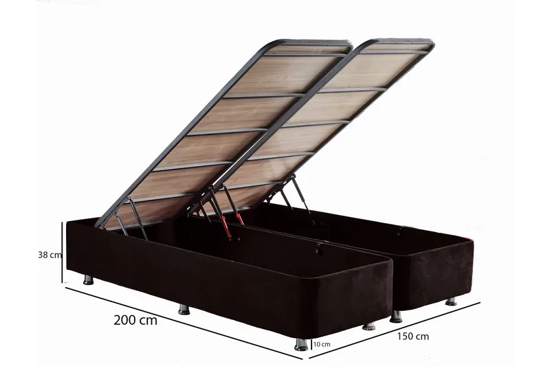 Sängynrunko Huanal Tupla 150x200 - Musta - Huonekalut - Sänky - Sänkykehikot & sängynrungot