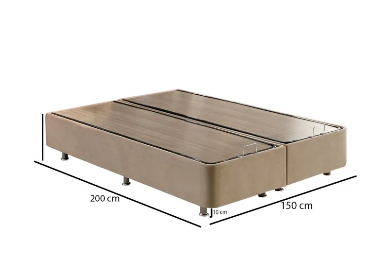 Sängynrunko Huanal Tupla 150x200 - Vaaleanruskea - Huonekalut - Sänky - Sänkykehikot & sängynrungot