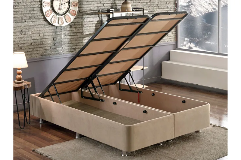 Sängynrunko Huanal Tupla 150x200, Vaaleanruskea