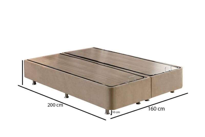 Sängynrunko Huanal Tupla 160x200 - Vaaleanruskea - Huonekalut - Sänky - Sänkykehikot & sängynrungot