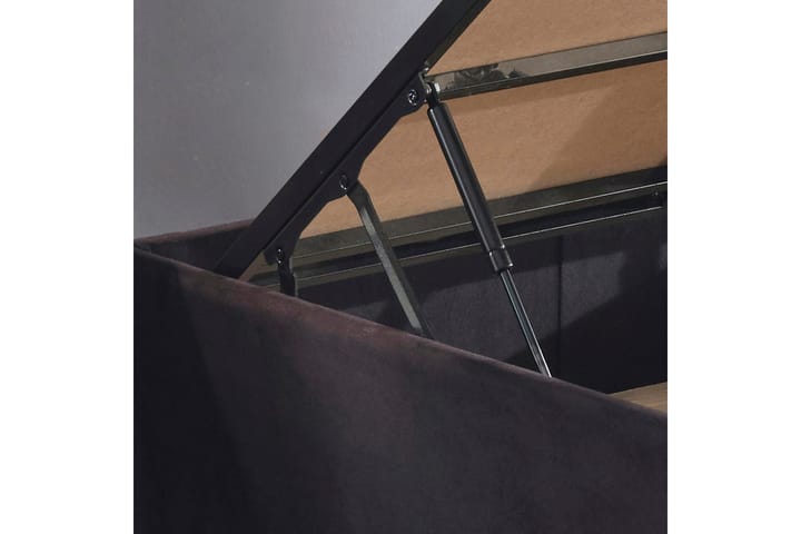 Sängynrunko Huanal Tupla sängynpäädyllä 160x200 cm - Musta - Sänkykehikot & sängynrungot