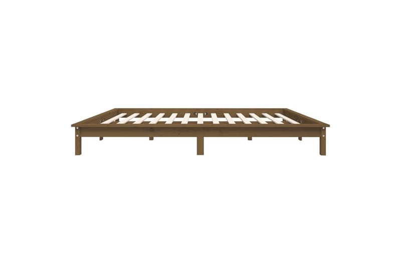 Sängynrunko hunajanruskea 135x190 cm täysi mänty 4FT6 Double - Ruskea - Huonekalut - Sänky - Sänkykehikot & sängynrungot