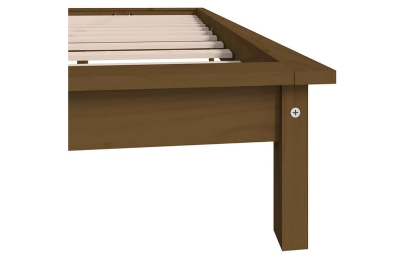 Sängynrunko hunajanruskea 135x190 cm täysi mänty 4FT6 Double - Ruskea - Huonekalut - Sänky - Sänkykehikot & sängynrungot