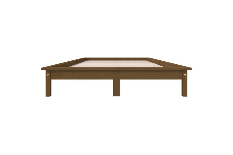 Sängynrunko hunajanruskea 200x200 cm täysi mänty - Ruskea - Huonekalut - Sänky - Sänkykehikot & sängynrungot