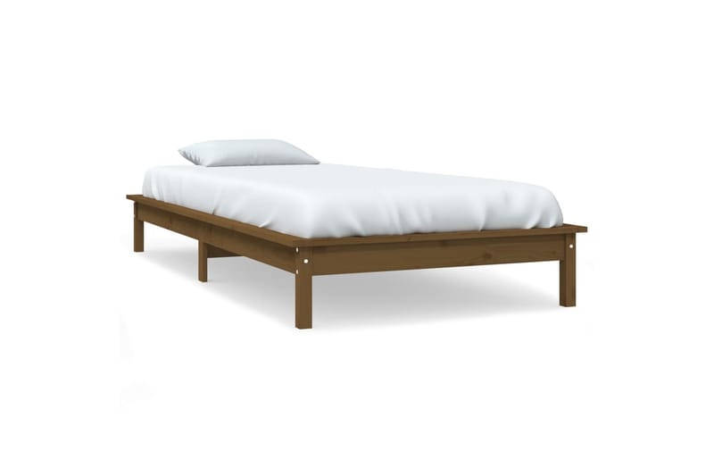 Sängynrunko hunajanruskea 90x190 cm täysi mänty 3FT Single - Ruskea - Huonekalut - Sänky - Sänkykehikot & sängynrungot