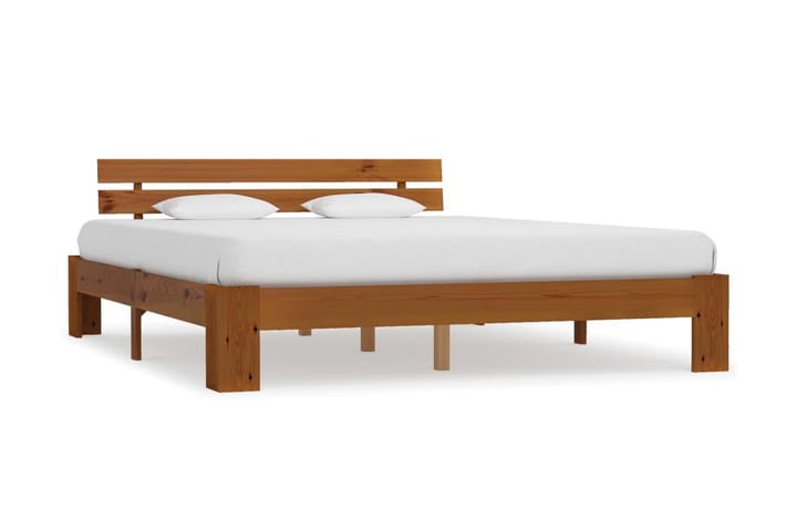 Sängynrunko hunajanruskea mänty 160x200 cm - Ruskea - Sänkykehikot & sängynrungot