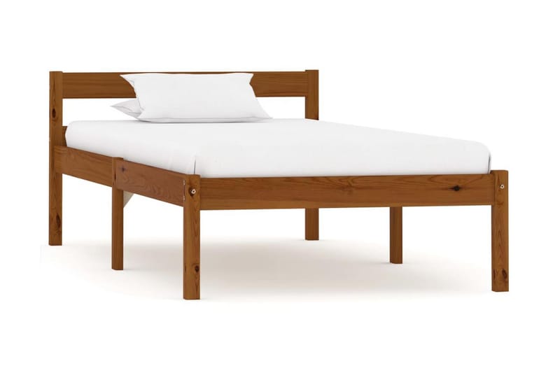 Sängynrunko hunajanruskea täysi mänty 100x200 cm - Ruskea - Huonekalut - Sänky - Sänkykehikot & sängynrungot