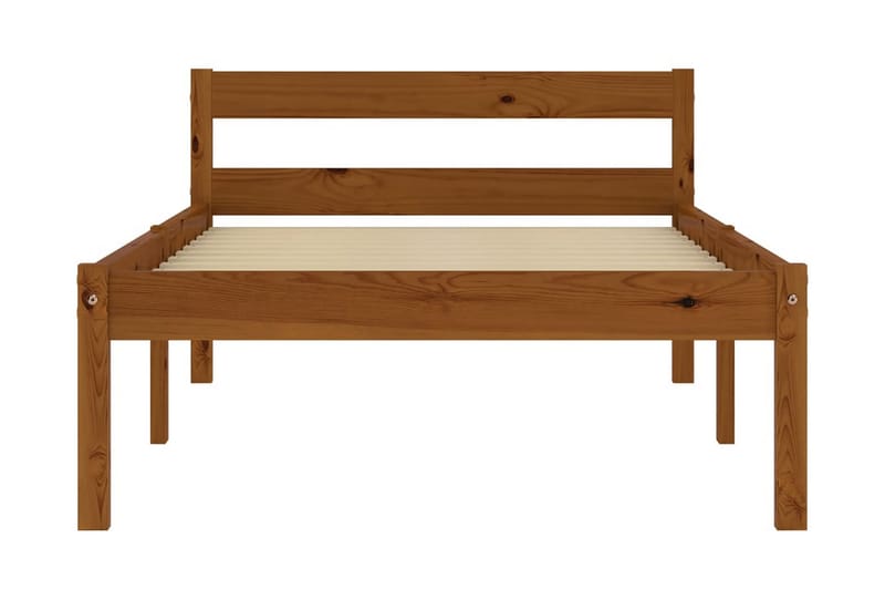 Sängynrunko hunajanruskea täysi mänty 100x200 cm - Ruskea - Huonekalut - Sänky - Sänkykehikot & sängynrungot